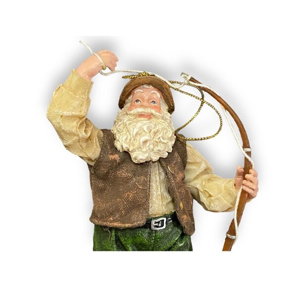 Kurt Adler KSA Santa Fishing Ornament Fisherman Christmas Decor 6" Figurine - Picture 4 of 5